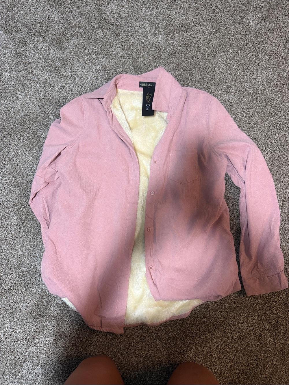 Plush-Lined Pink Teddy Jacket